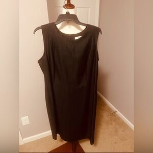 Calvin Klein Plus Size 16W Black Sleeveless Sheath Dress - Exposed Back Zipper